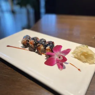 a plate of food on a table