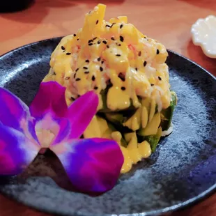 Avocado salad with crab &amp; a flair of aloha.