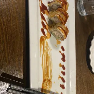 Deep fried California roll with cream cheese