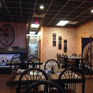 Interior is open and nicely decorated