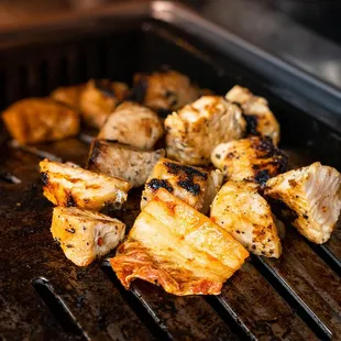 grilled meat on a grill