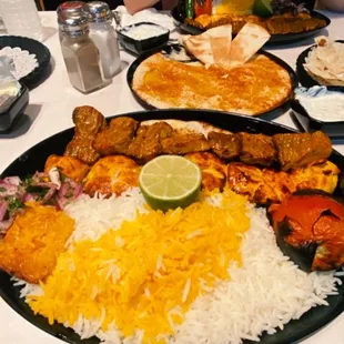a large plate of food