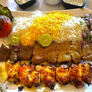 Combo plate: chicken &amp; ribeye steak