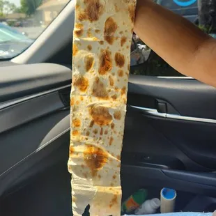 My daughter impressed by the naan