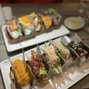 Uni, Oyster, Crab California, Aka Ebi, Seared Toro