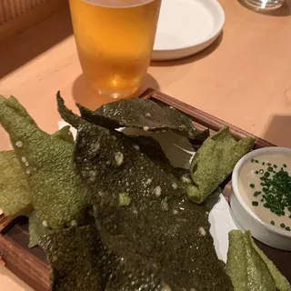 Nori Chips, Yogurt Chive Dip