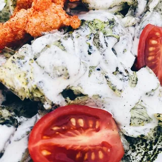 Nami Nori Salad, Iceberg, Tomato, Rice, Chips, Buttermilk Nori Dressing