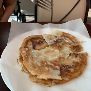 Thai bread pudding. A sweet crunchy treat.