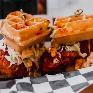 Clucking Waffle Sandwich