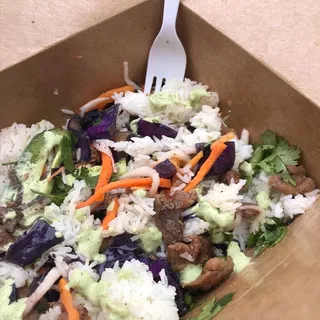 Asian BBQ Pork Rice Bowl