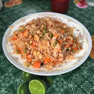 Vegetable fried rice!  Looks and smells delicious!
