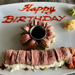 Nothing says 50th Birthday like a plate of sushi.  Been following This crew for 15 years.