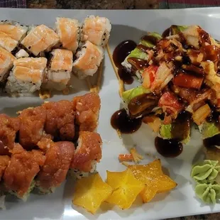 Volcano, tuna and shrimp rolls!
