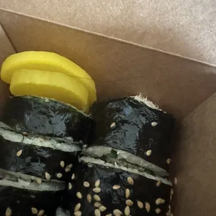 They put hair in between the two slices
