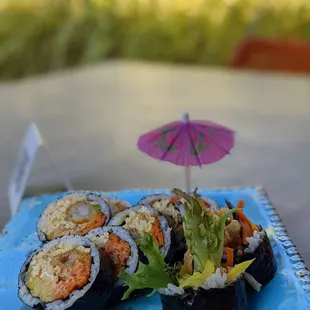 Shrimp tempura gimbap