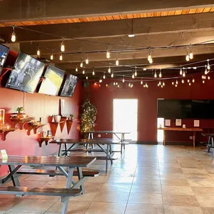 Inside dining area by the bar