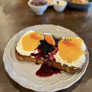 Jam and Ricotta Toast