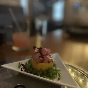 My favorite yellowtail truffle oil, so light and flavorful