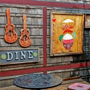 View of the east side of the cart, from a lovely secluded dining area