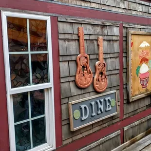 East side of the cart - facing an area with outdoor seating