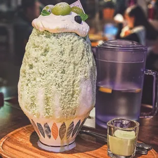 Green grape shaved ice