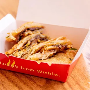 a box of food on a table