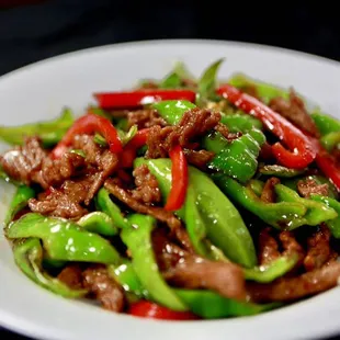 Long hot peper with beef