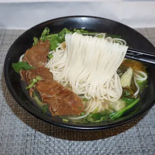 Sliced beef noodle soup