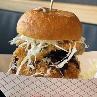 3/2023 special menchi Katsu burger!!