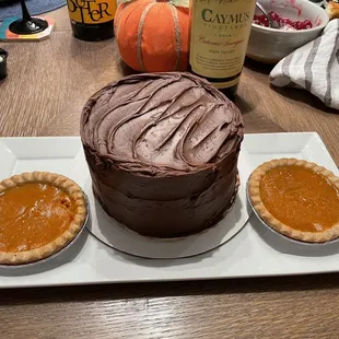 Mini sweet potato pies and southern butter cake