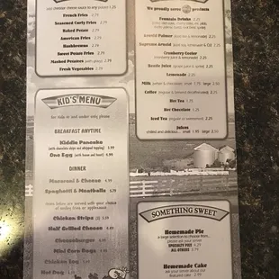 2018 menu