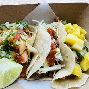 Taco Chicken, Taco Carne Asada (Steak), Taco Al Pastor
