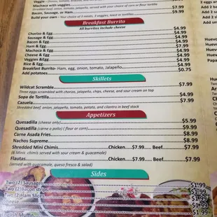 menu, sushi and sashimi