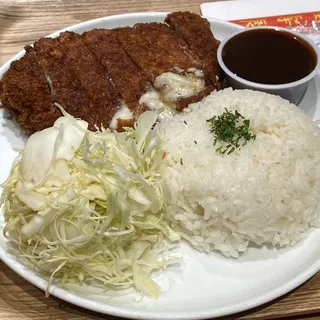 Cheese Tonkatsu Rice Plate