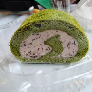 Matcha Red Bean Roll Cake