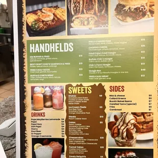 a menu for a restaurant