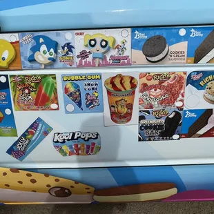 Ice cream selection