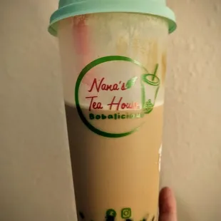 a cup of bubble tea