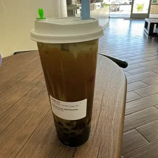 B4.Brown sugar matcha milk boba