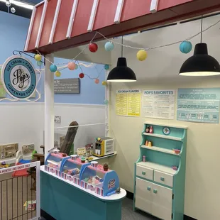 A tiny version of Pop&apos;s, a real ice cream shop located right next-door.