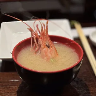 Love sweet shrimp head made into soup