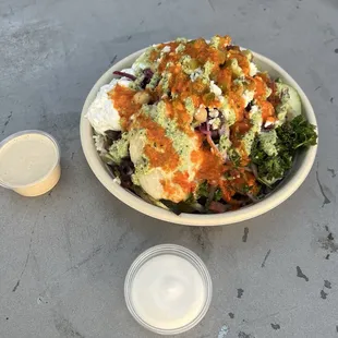 steak Shawarma bowl $14 loaded with all the toppings