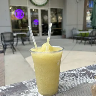 Frozen basil lemonade