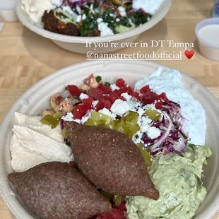 Fried kibbe bowl