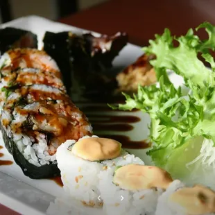 a close up of a plate of food
