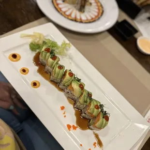 a plate of food on a table