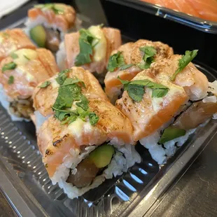 Crazy Salmon Roll! So yummy.