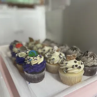 a variety of cupcakes