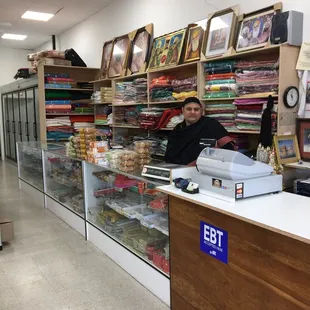 a man behind the counter