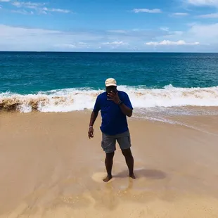 Soft pillowy sand and beautiful, clear, and warm water.